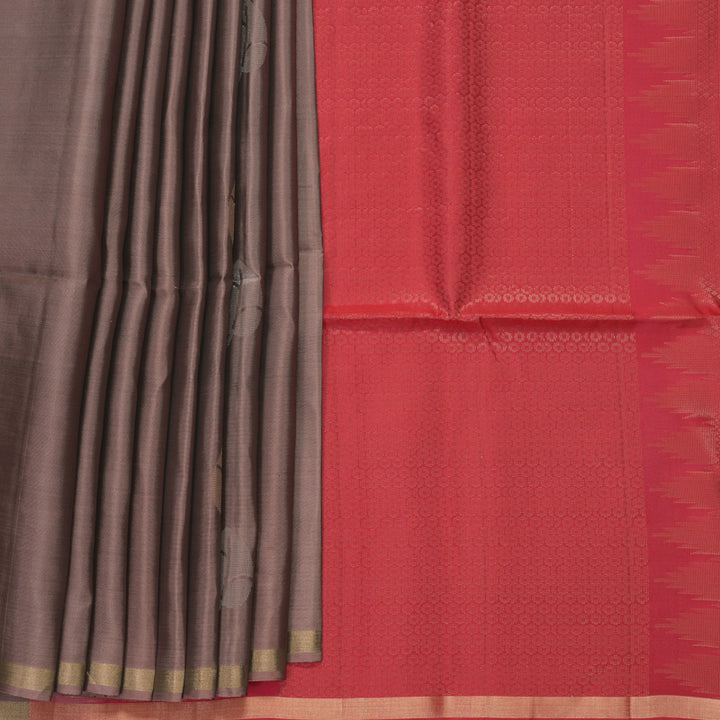 Hayagrivas Dusky Peach Handloom Soft Silk Saree KBF888H5-2