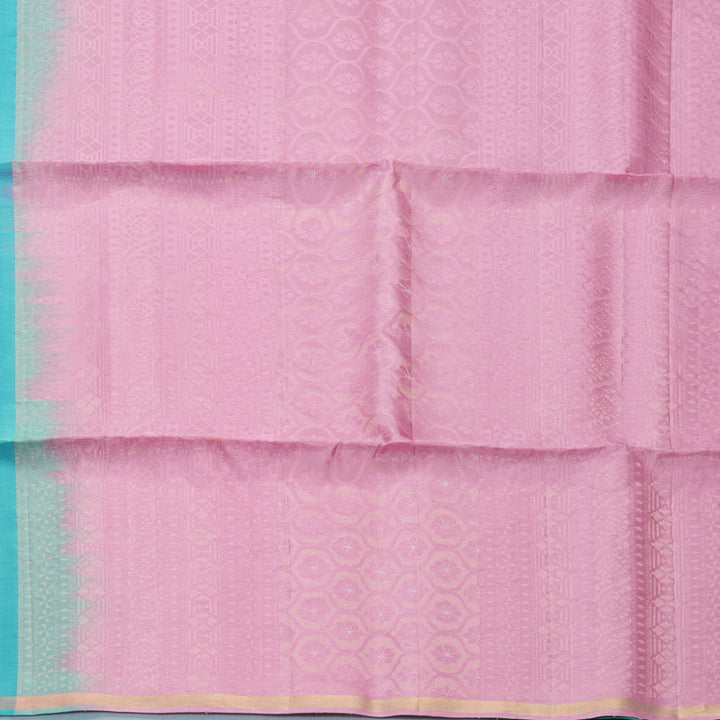 Hayagrivas Sea Blue Handloom Soft Silk Saree KBF888H5-3