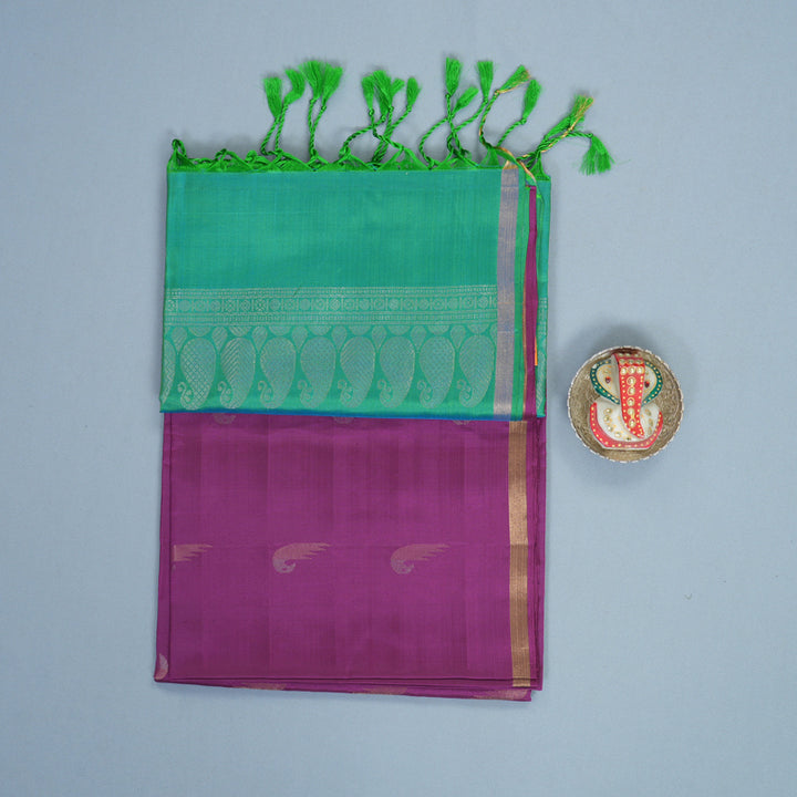 Hayagrivas Purple Handloom Soft Silk Saree KBF888H5-5