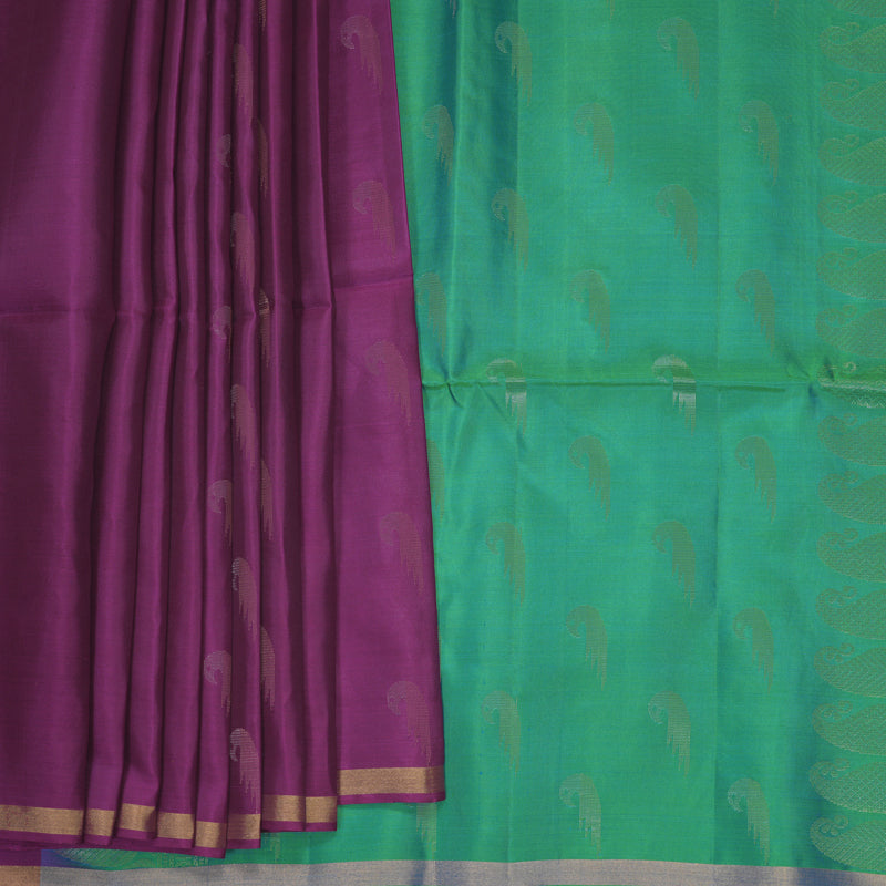 Hayagrivas Purple Handloom Soft Silk Saree KBF888H5-5