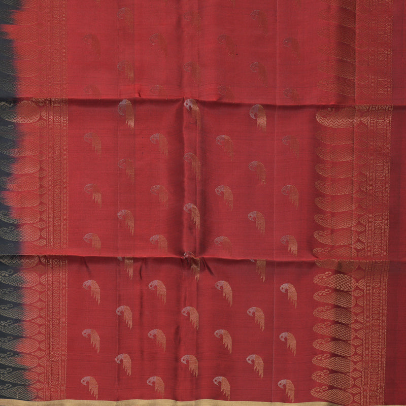 Hayagrivas Black Handloom Soft Silk Saree KBF888H5-7