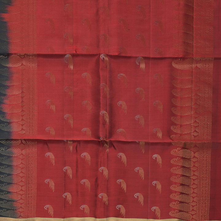 Hayagrivas Black Handloom Soft Silk Saree KBF888H5-7