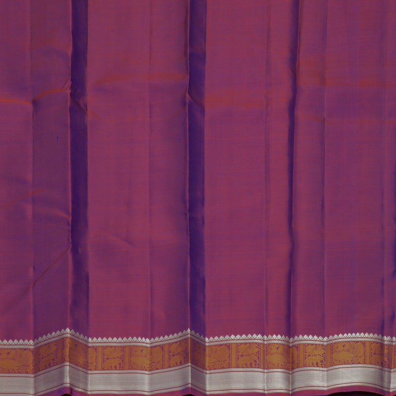 Hayagrivas Handloom Royal Blue Kanjivaram Silk Saree with Purple Border KBF889H10-2