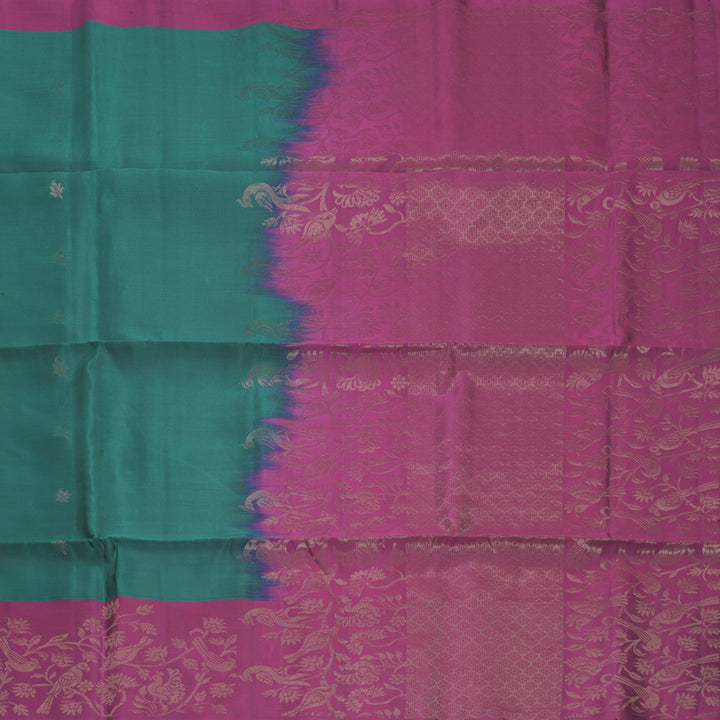 Hayagrivas Rama Green Handloom Soft Silk Saree KBF889H11-1