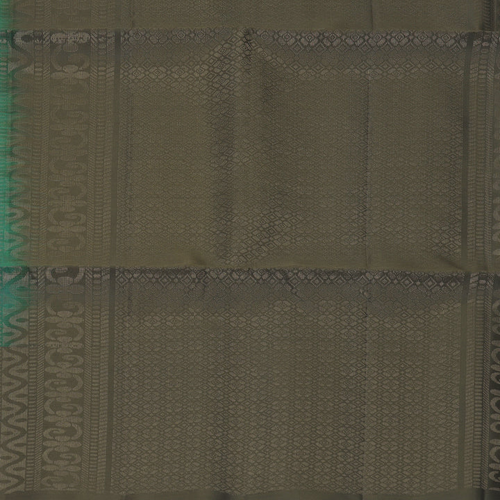 Hayagrivas Peacock Green Handloom Soft Silk Saree KBF889H15-1