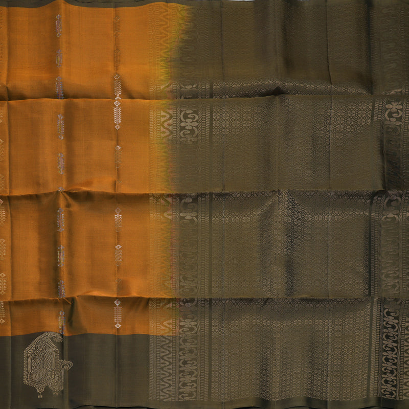 Hayagrivas Rust Orange Handloom Soft Silk Saree KBF889H15-2