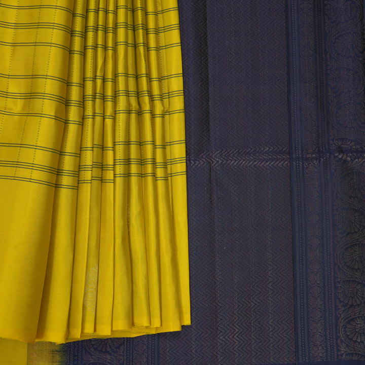 Hayagrivas Lemon Yellow Handloom Soft Silk Saree KBF889H16-1