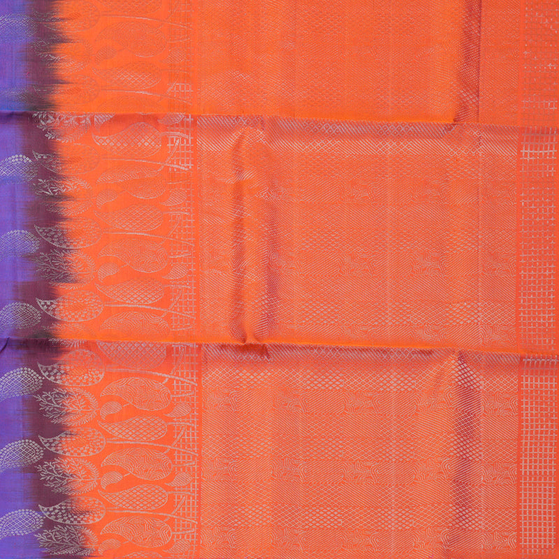 Hayagrivas MS Blue Handloom Soft Silk Saree KBF889H19-1