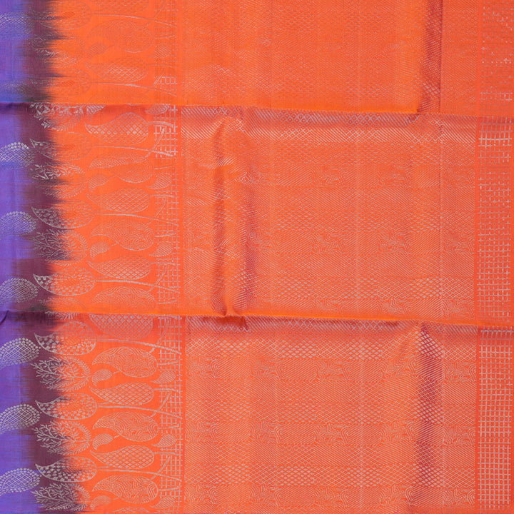 Hayagrivas MS Blue Handloom Soft Silk Saree KBF889H19-1