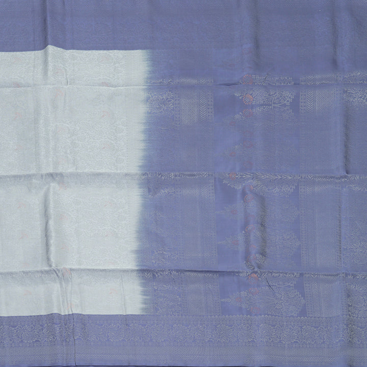 Hayagrivas Grey Handloom Soft Silk Saree KBF889H20-3