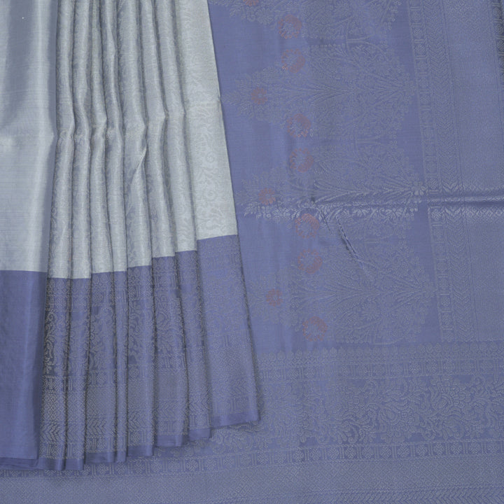 Hayagrivas Grey Handloom Soft Silk Saree KBF889H20-3