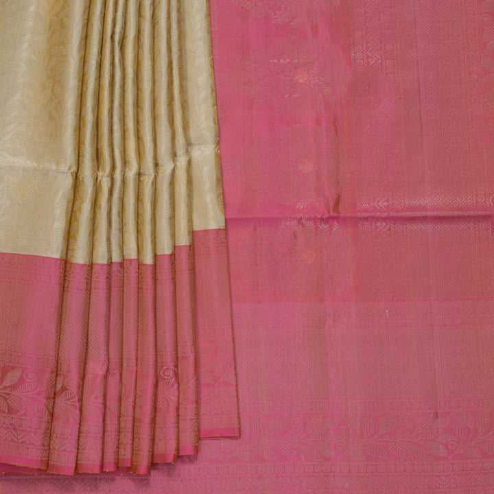 Hayagrivas Cream Handloom Soft Silk Saree KBF889H20-9