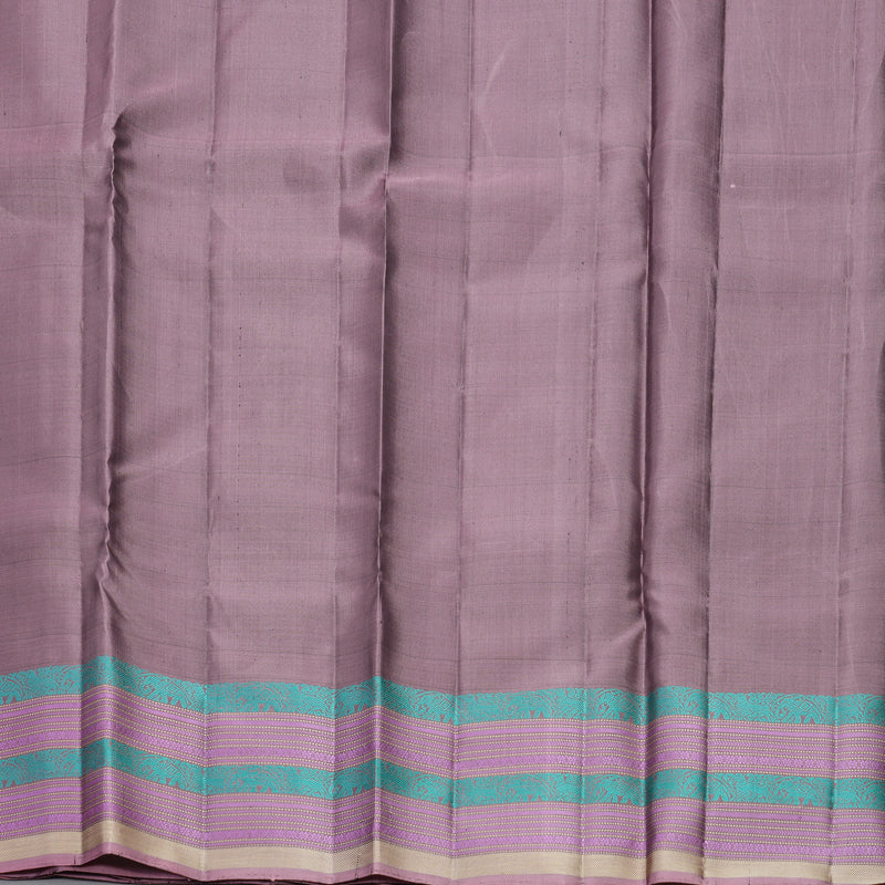 Hayagrivas Handloom Karum Neelam Kanjivaram Silk Saree with Lilac Border KBF890H1-18