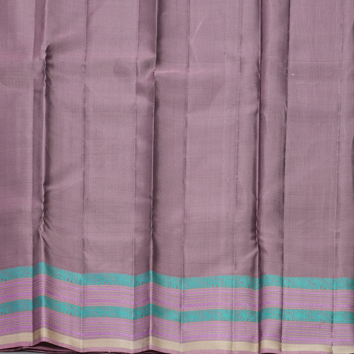 Hayagrivas Handloom Karum Neelam Kanjivaram Silk Saree with Lilac Border KBF890H1-18