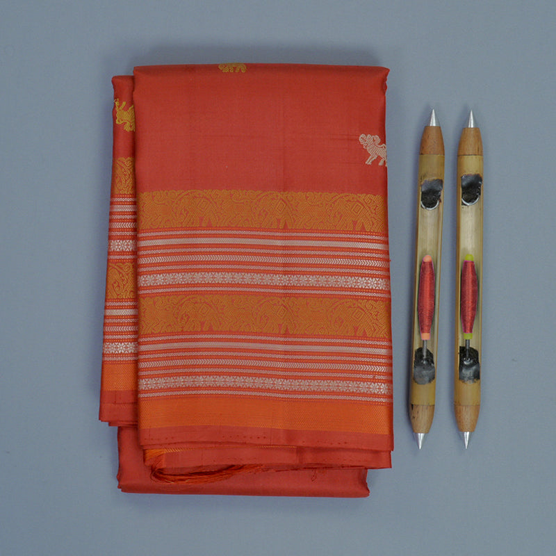 Hayagrivas Handloom Red Kanjivaram Silk Saree KBF890H1-2