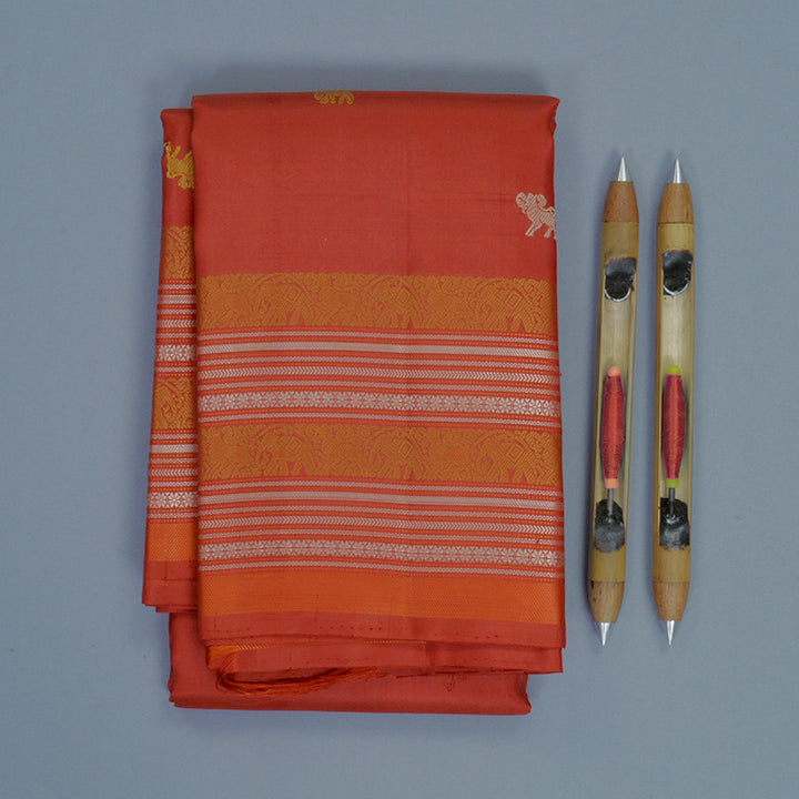 Hayagrivas Handloom Red Kanjivaram Silk Saree KBF890H1-2