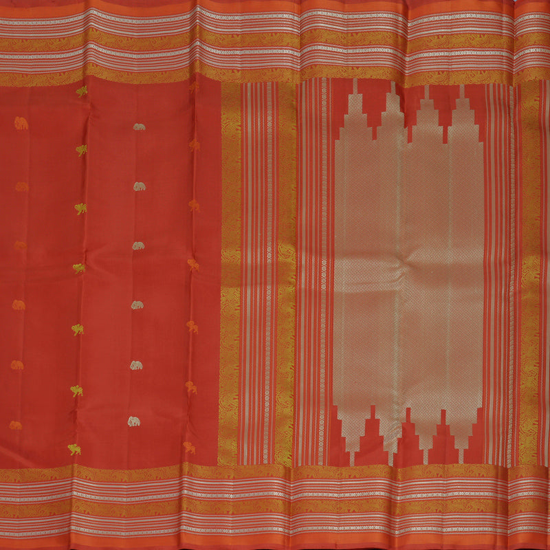 Hayagrivas Handloom Red Kanjivaram Silk Saree KBF890H1-2