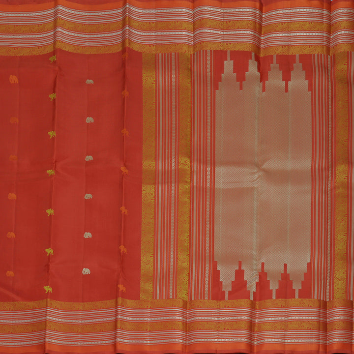 Hayagrivas Handloom Red Kanjivaram Silk Saree KBF890H1-2