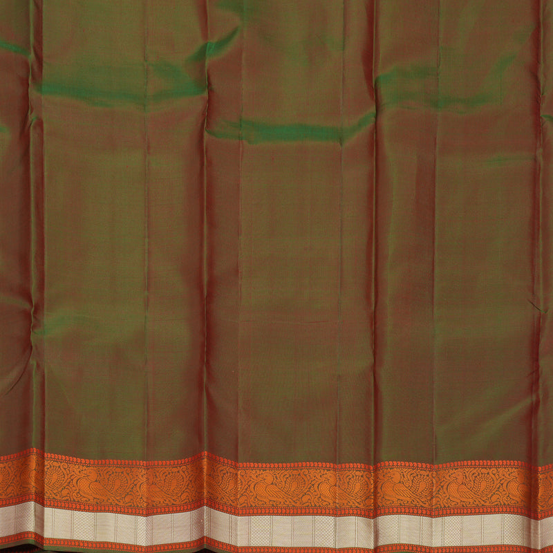 Hayagrivas Handloom Pink Kanjivaram Silk Saree with Manthalir Green Border KBF890H1-8