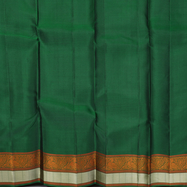 Hayagrivas Handloom Royal Blue Kanjivaram Silk Saree with Bottle Green Border KBF890H1-9