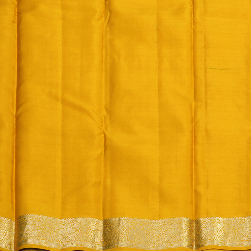Hayagrivas Handloom Mustard Yellow Kanjivaram Silk Saree KBF891H1-10
