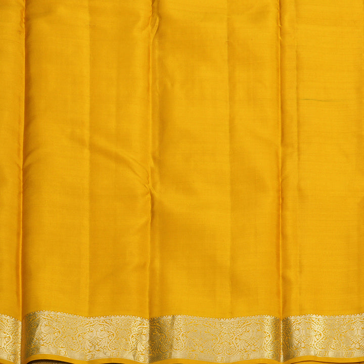 Hayagrivas Handloom Mustard Yellow Kanjivaram Silk Saree KBF891H1-10