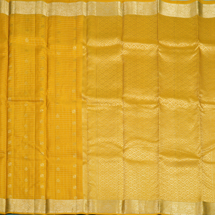 Hayagrivas Handloom Mustard Yellow Kanjivaram Silk Saree KBF891H1-10