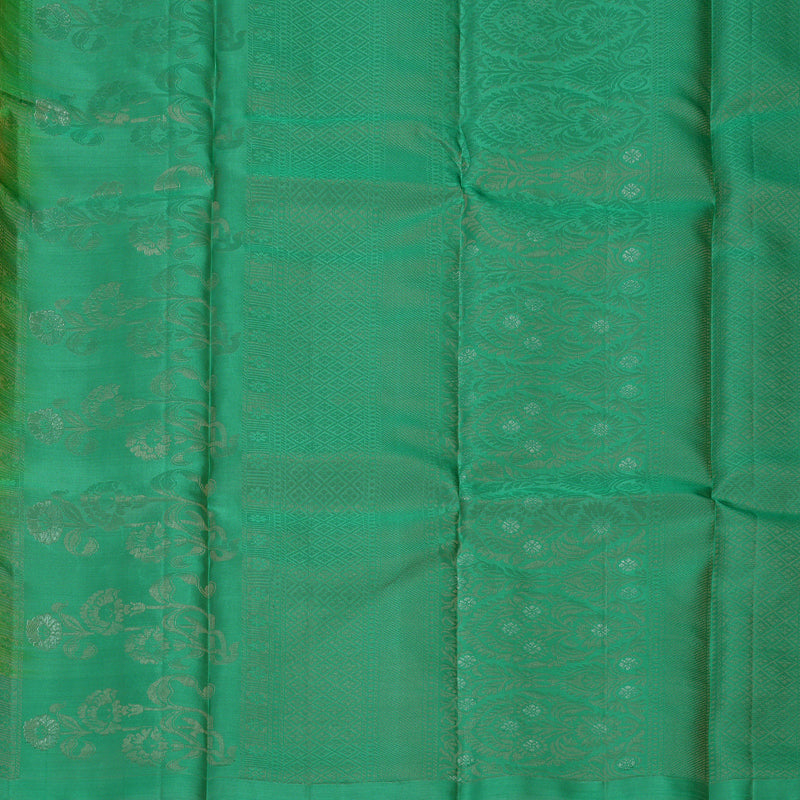 Hayagrivas Lime Green Handloom Soft Silk Saree KBF892H1-11