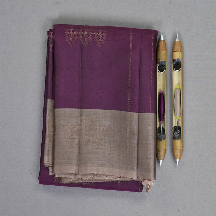 Hayagrivas Purple Handloom Soft Silk Saree KBF892H1-12