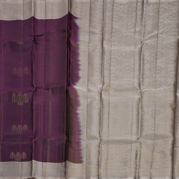 Hayagrivas Purple Handloom Soft Silk Saree KBF892H1-12