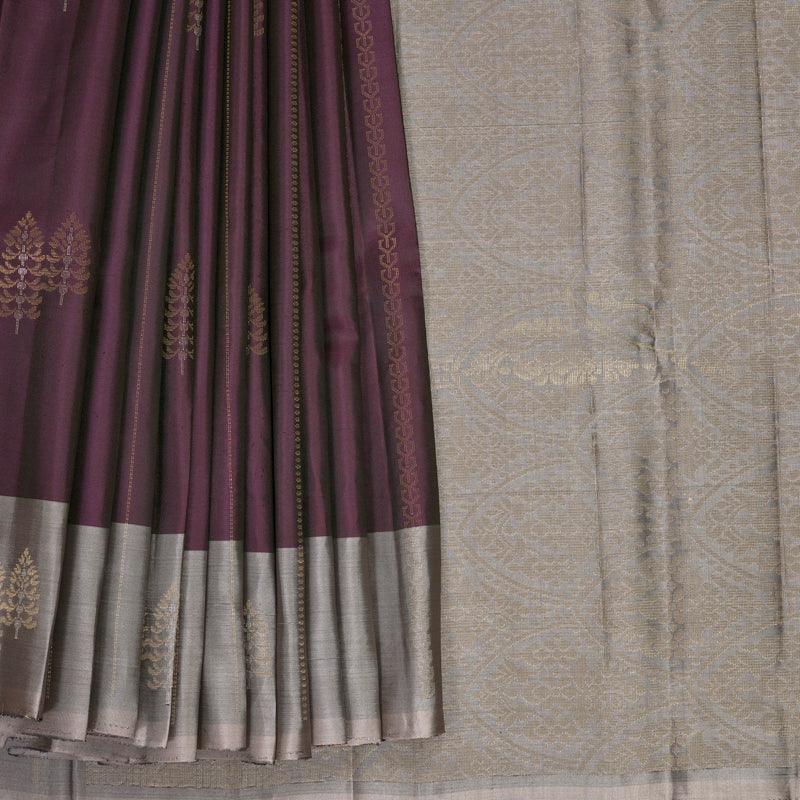 Hayagrivas Purple Handloom Soft Silk Saree KBF892H1-12