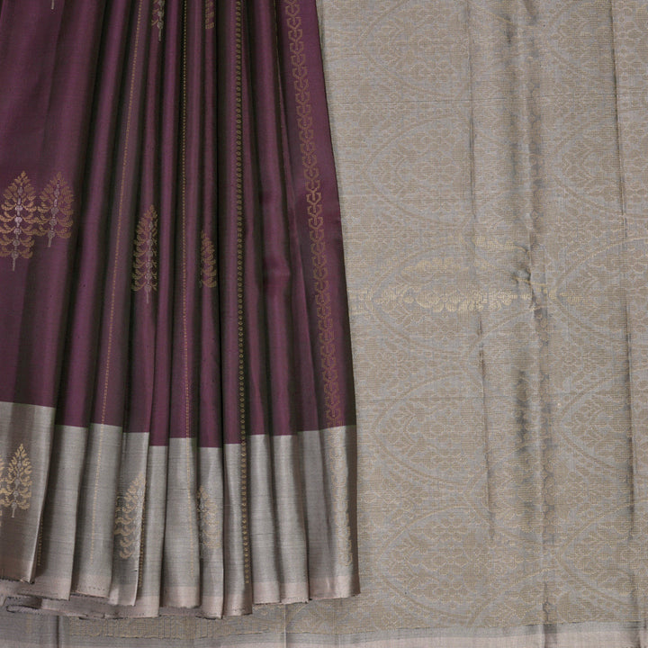 Hayagrivas Purple Handloom Soft Silk Saree KBF892H1-12