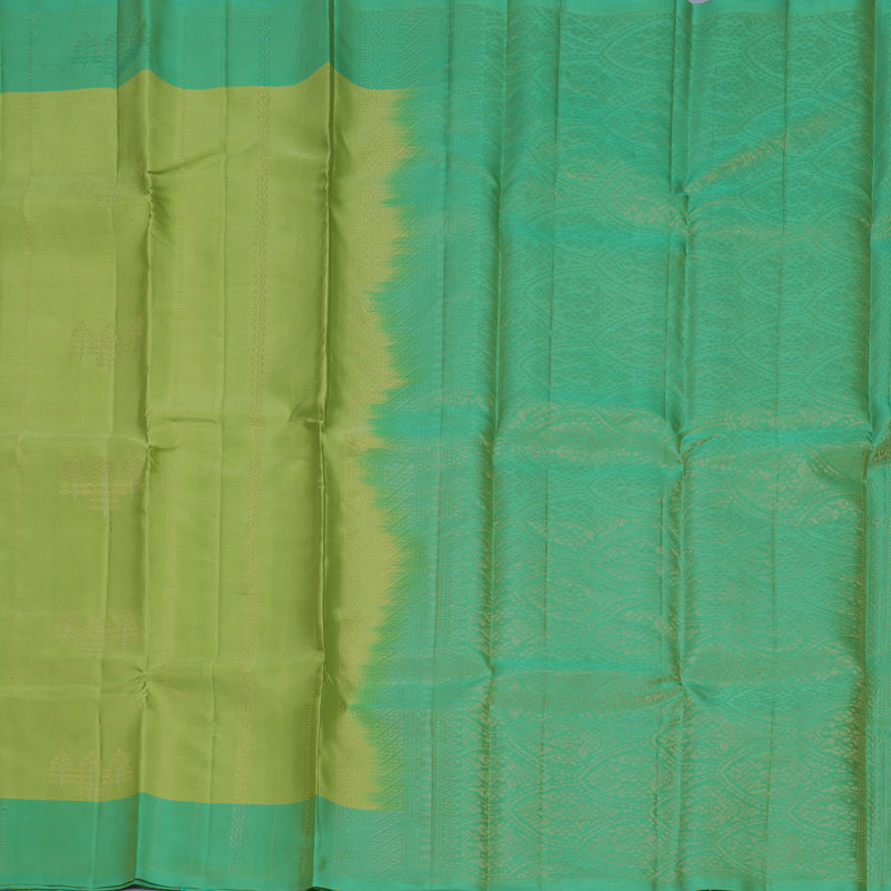 Hayagrivas Lime Green Handloom Soft Silk Saree KBF892H1-18