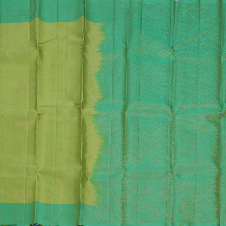 Hayagrivas Lime Green Handloom Soft Silk Saree KBF892H1-18
