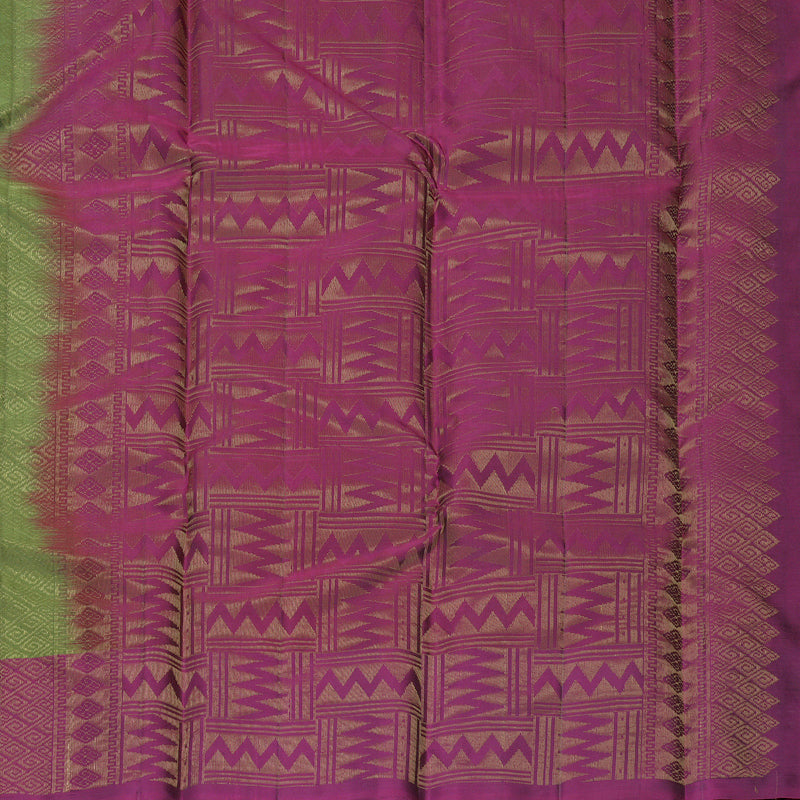 Hayagrivas Mehandi Green Handloom Soft Silk Saree KBF892H1-19