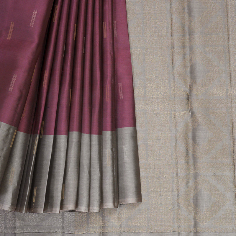 Hayagrivas Purple Handloom Soft Silk Saree KBF892H1-2