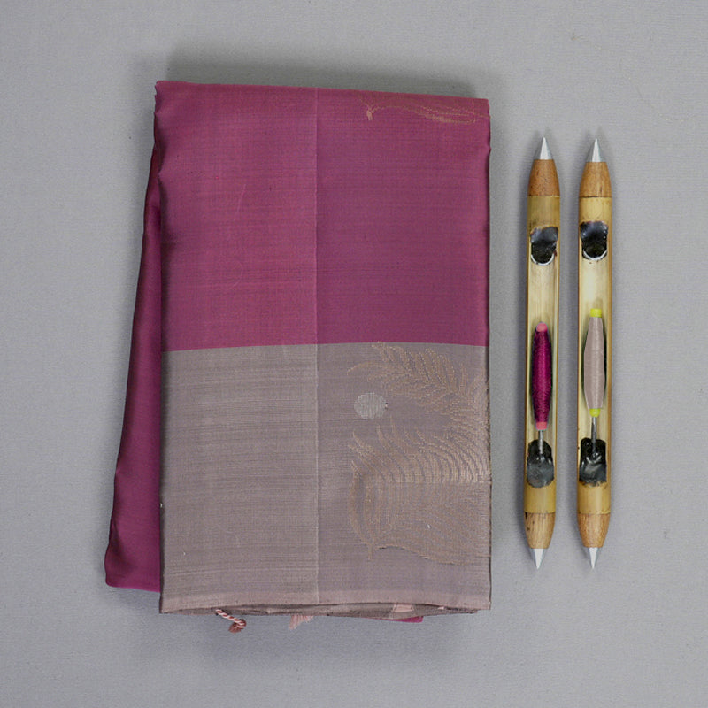 Hayagrivas Purple Handloom Soft Silk Saree KBF892H1-20