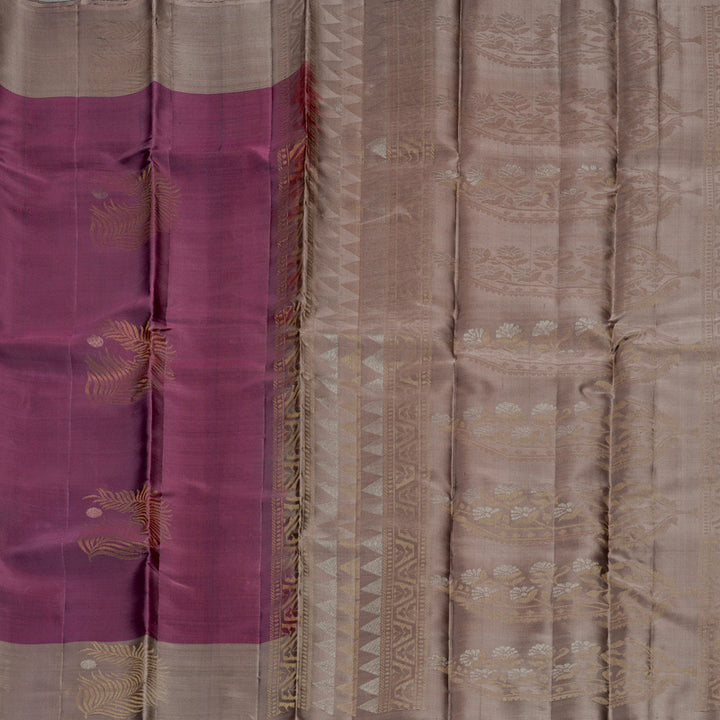 Hayagrivas Purple Handloom Soft Silk Saree KBF892H1-20