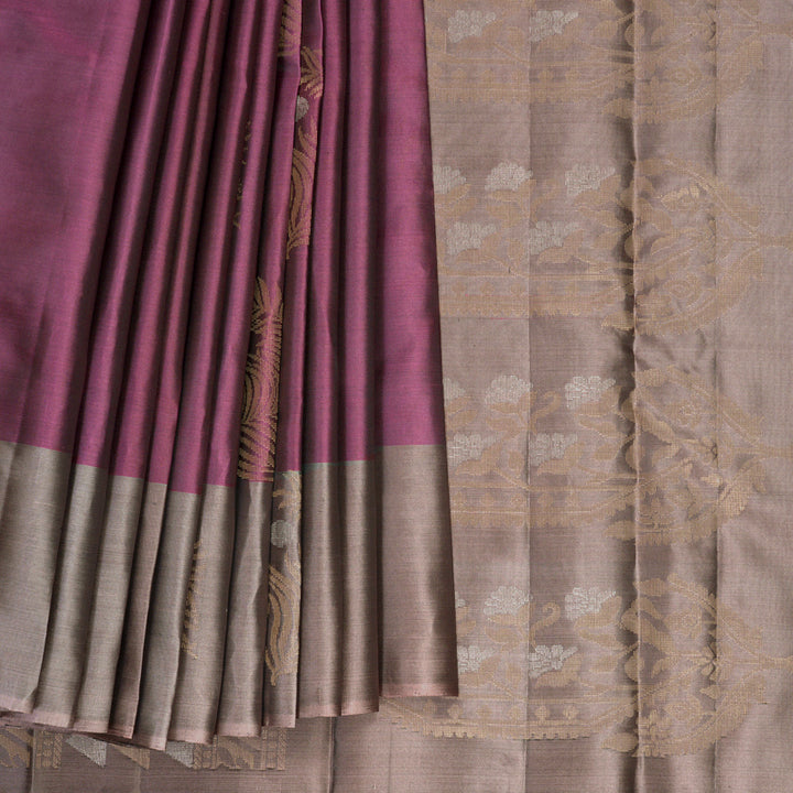 Hayagrivas Purple Handloom Soft Silk Saree KBF892H1-20