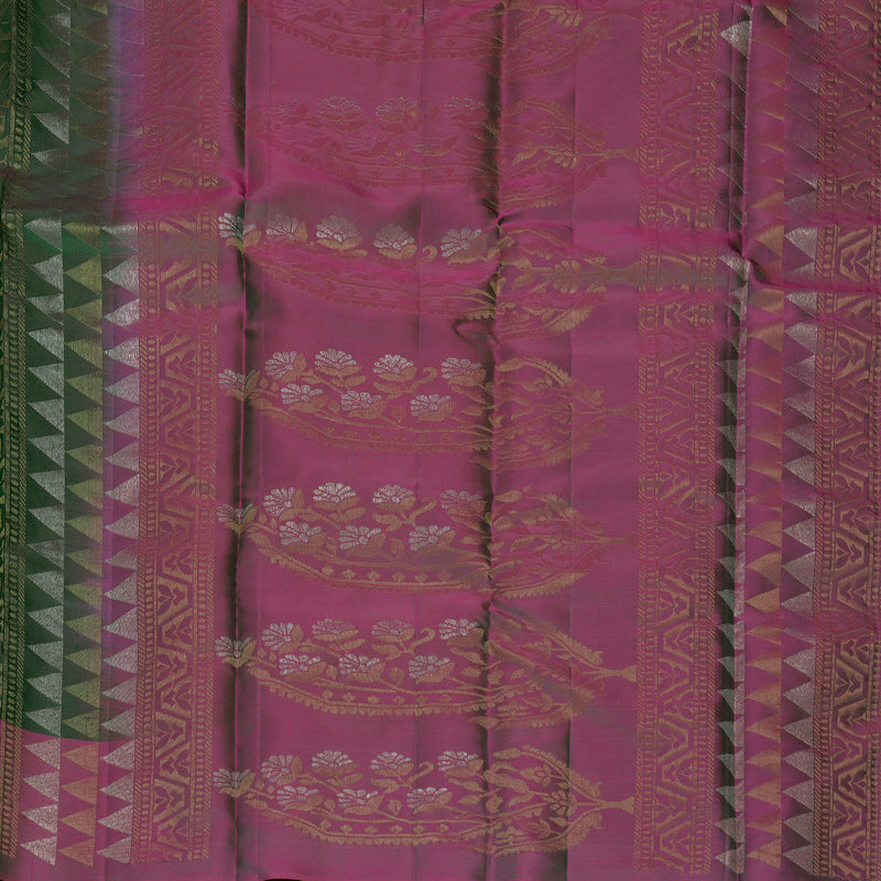 Hayagrivas Bottle Green Handloom Soft Silk Saree KBF892H1-21