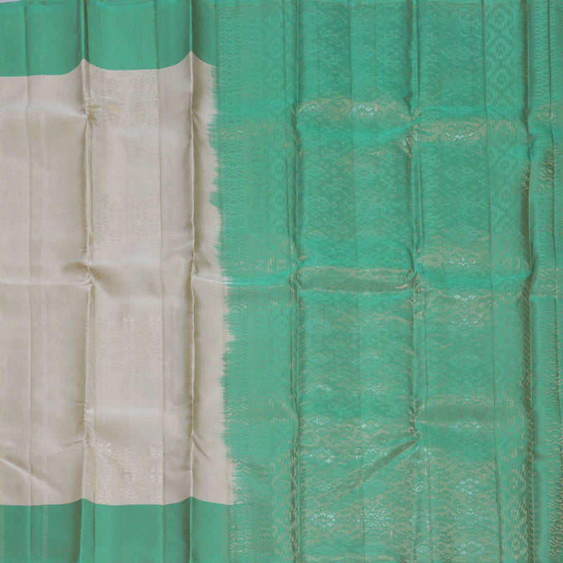 Hayagrivas Cream Handloom Soft Silk Saree KBF892H1-7