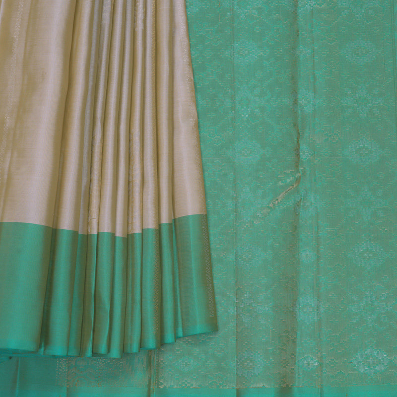 Hayagrivas Cream Handloom Soft Silk Saree KBF892H1-7
