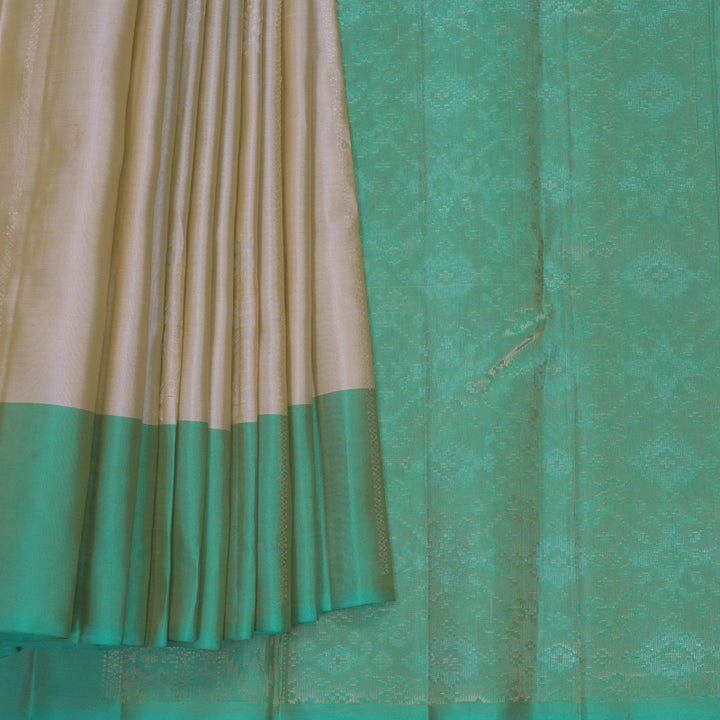 Hayagrivas Cream Handloom Soft Silk Saree KBF892H1-7