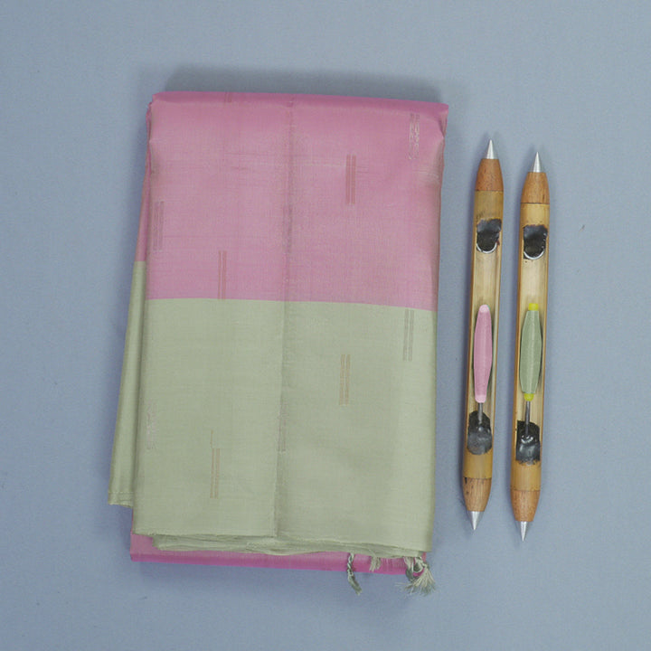 Hayagrivas Rose Pink Handloom Soft Silk Saree KBF892H1-9