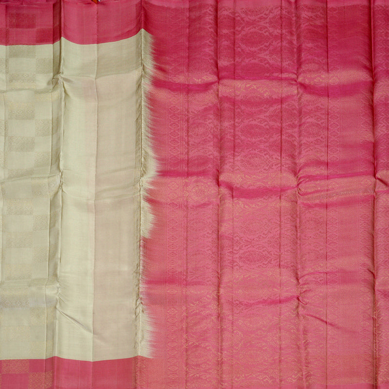 Hayagrivas Beige Handloom Soft Silk Saree KBF892H2-3