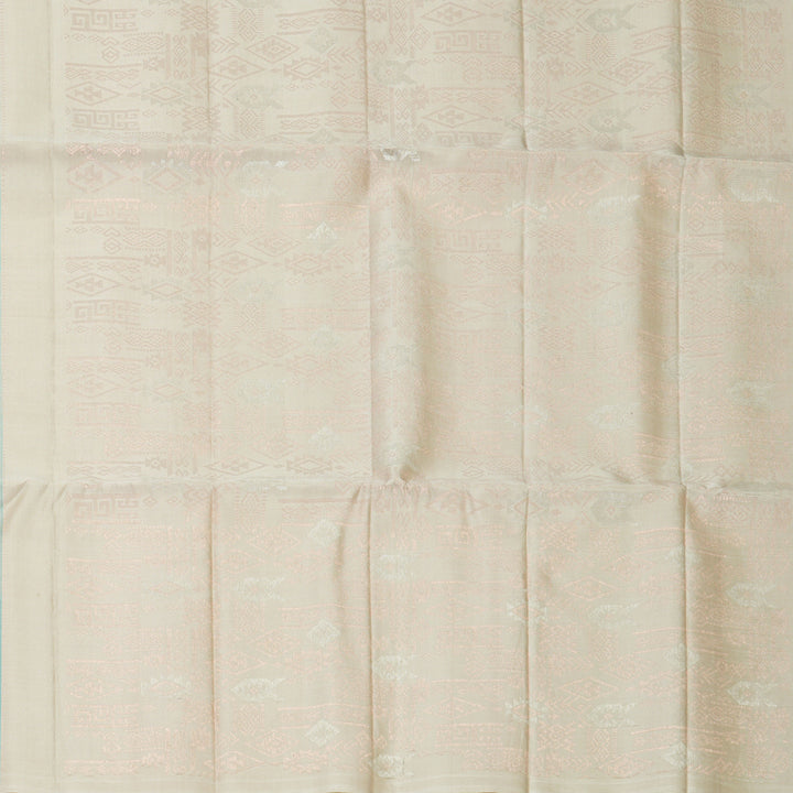 Hayagrivas Greige Handloom Soft Silk Saree KBF892H7-2