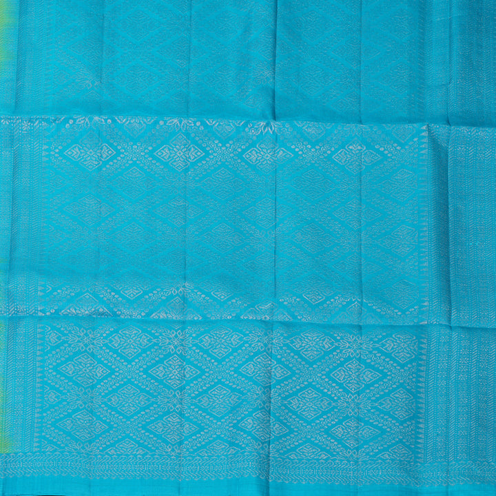 Hayagrivas Sea Green Handloom Soft Silk Saree KBF892H8-14