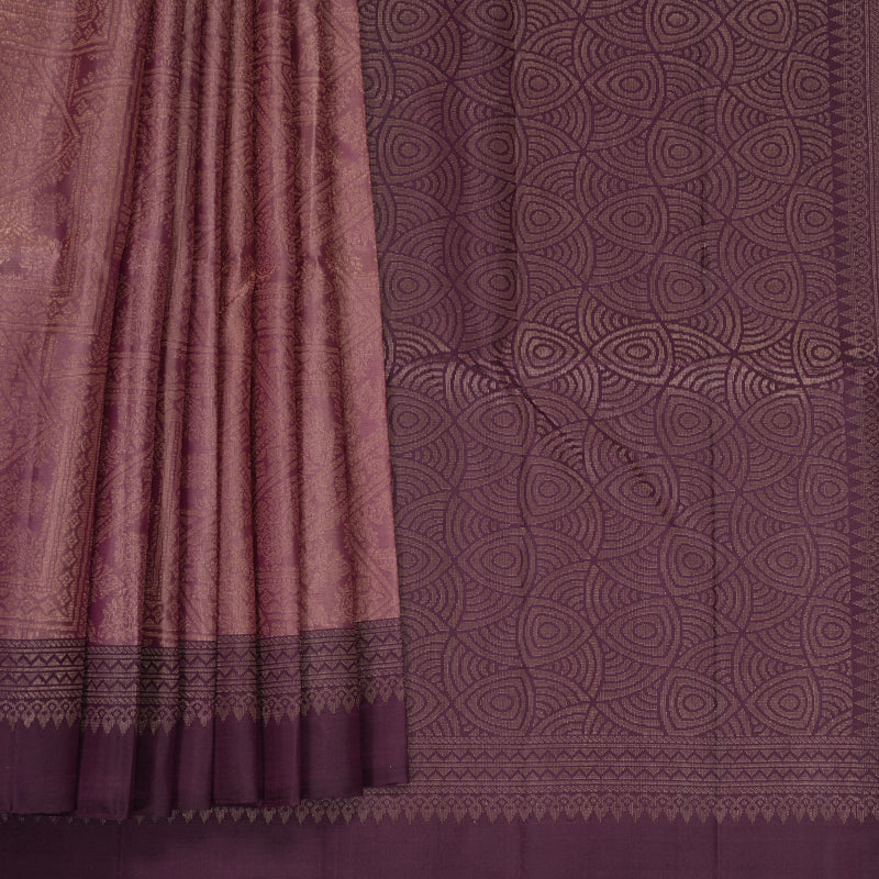 Hayagrivas Rosewood Pink Handloom Soft Silk Saree KBF892H8-18