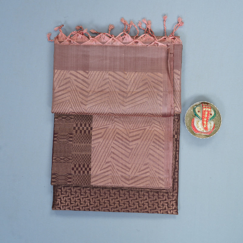 Hayagrivas Deep Snuff Handloom Soft Silk Saree KBF892H8-7