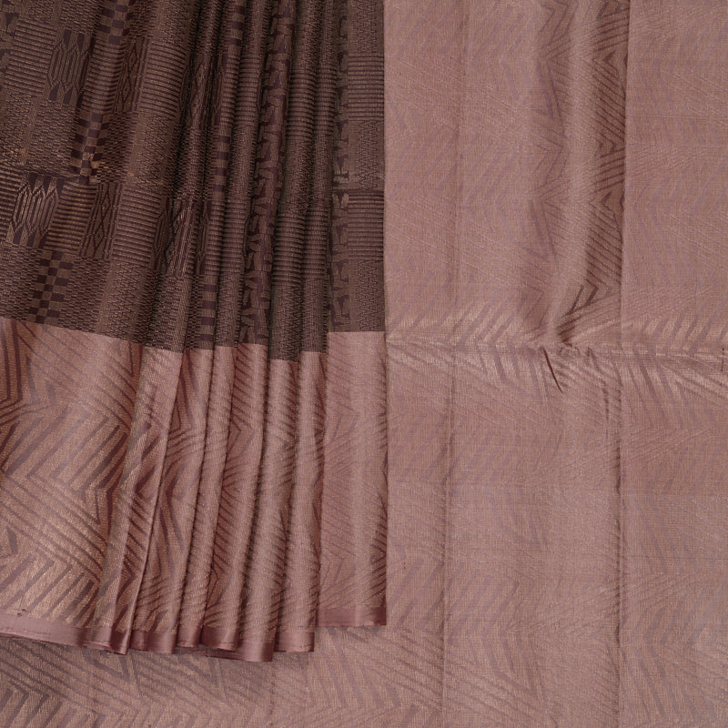 Hayagrivas Deep Snuff Handloom Soft Silk Saree KBF892H8-7